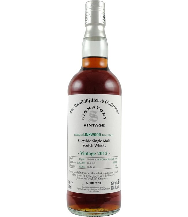 Linkwood 2012 Signatory Vintage - 1st Fill Oloroso Finish