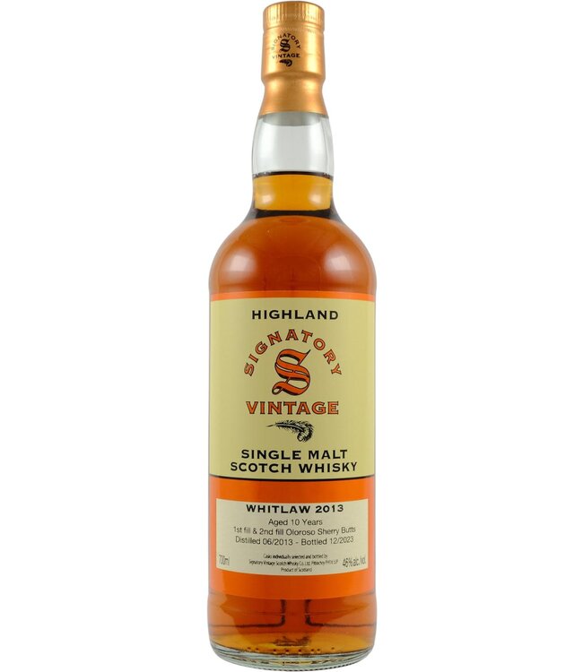 Whitlaw Whitlaw 2013 Signatory Vintage - Oloroso Sherry Butts