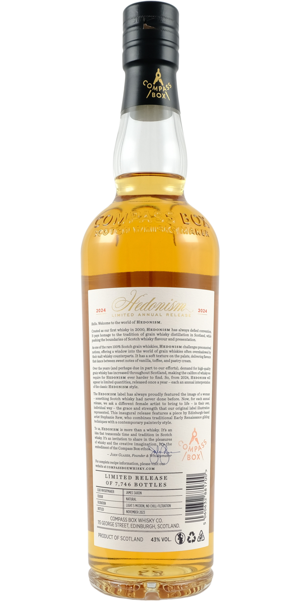 Hedonism 2024 CB Compass Box - buy online | Whiskybase Shop