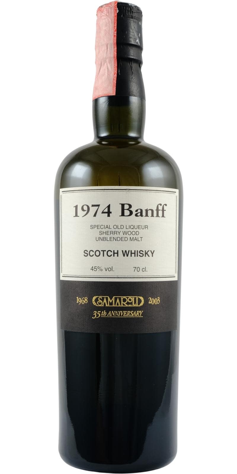 希少 閉鎖蒸留所 Samaroli 1974 Banff シェリー樽熟成 45% image.jpg