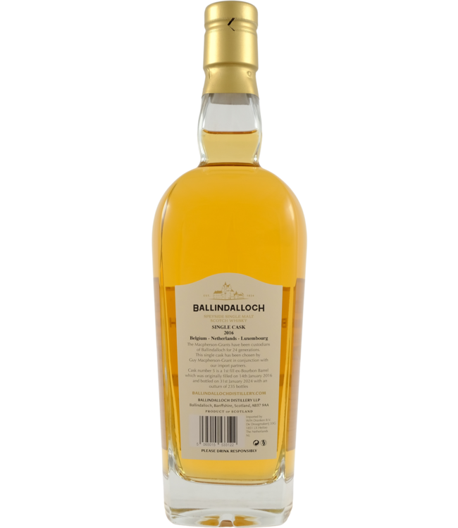Ballindalloch Ballindalloch 2016 Single Bourbon Cask #5
