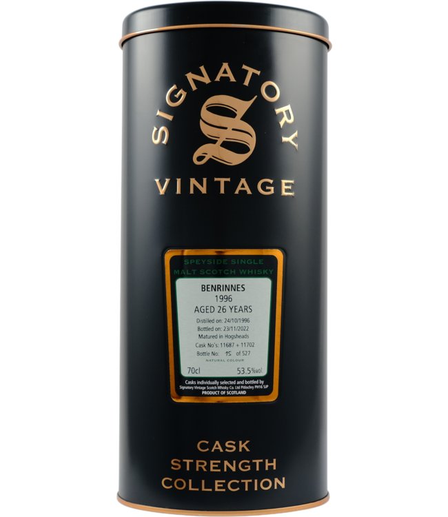 Benrinnes Benrinnes 1996 Signatory Vintage - cask 11697+11702