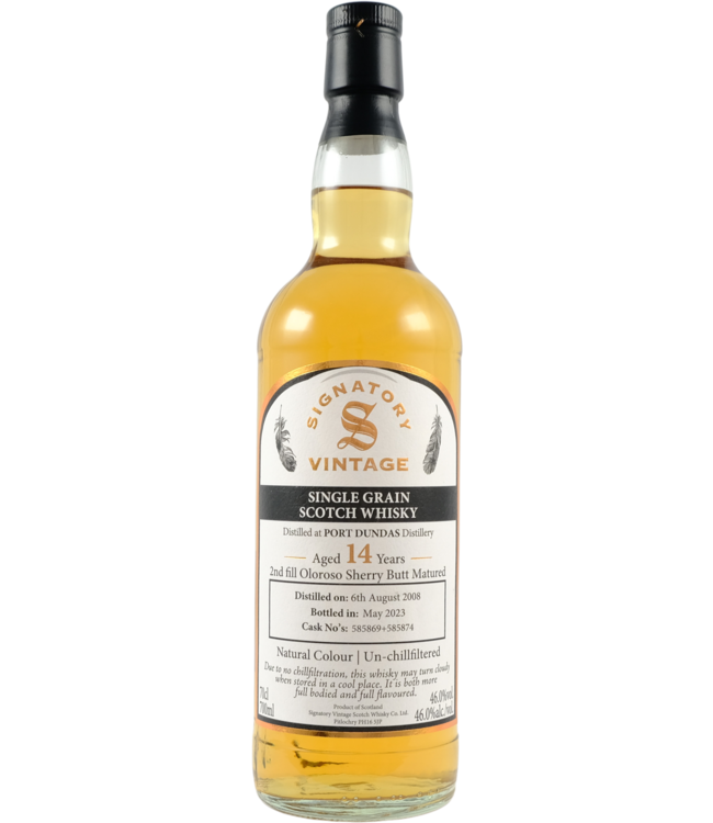 Port Dundas Port Dundas 2008 Signatory Vintage - cask 585869+585874