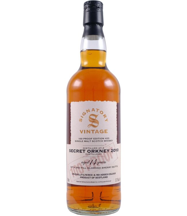 Secret Orkney 2010 Signatory Vintage 100 Proof