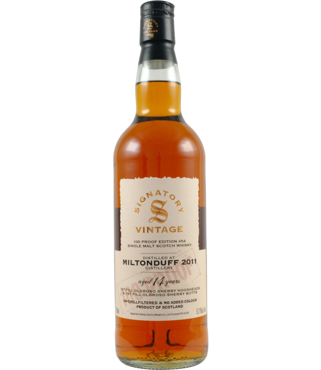 Miltonduff Miltonduff 2011 Signatory Vintage - 100 Proof #54