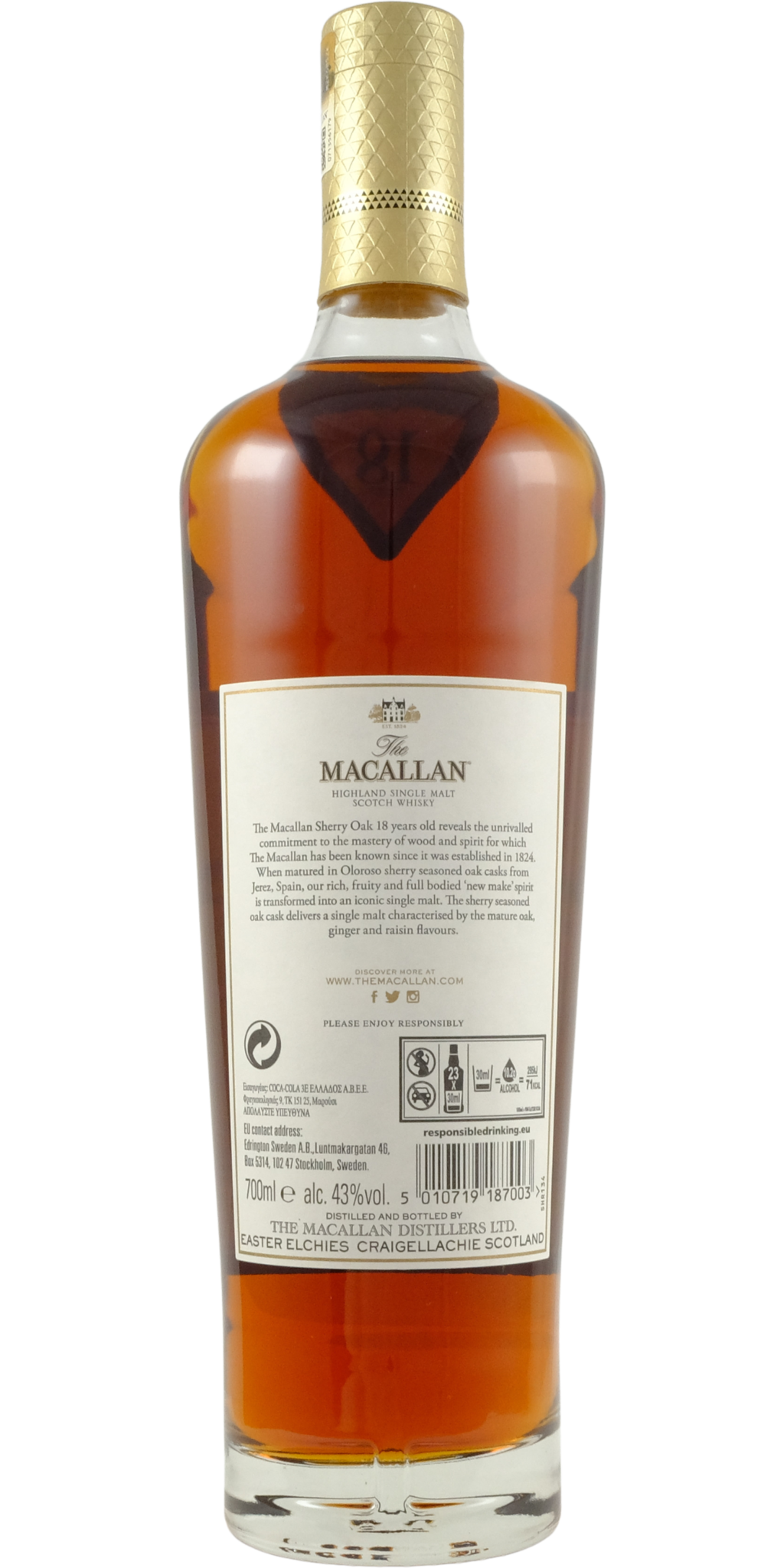 ⭐︎マリモ⭐︎The Macallan 18 Year Old Sherry Macallan 18yr Sherry Oak Single Malt Scotch - 2024 Release