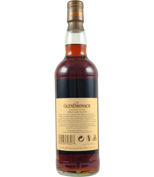 Glendronach Glendronach 1993 Single Cask for  La Maison du Whisky & The Nectar