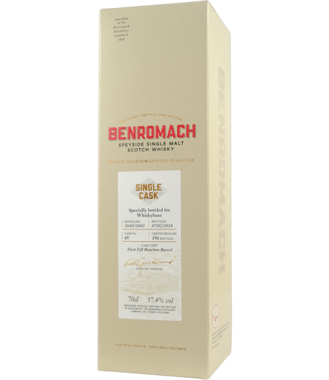 Benromach Benromach 2003 Single Cask for Whiskybase