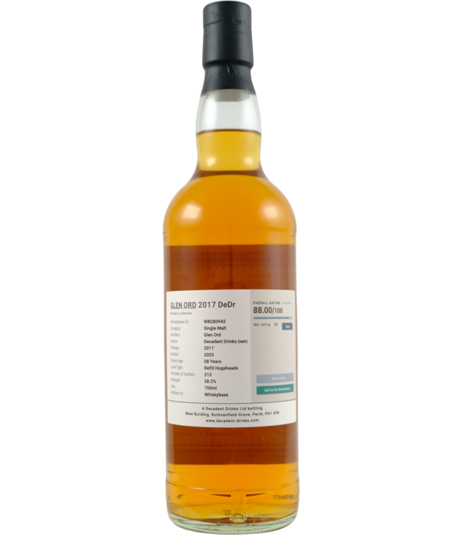 Glen Ord Glen Ord 2017 Decadent Drinks - Bottled for Whiskybase
