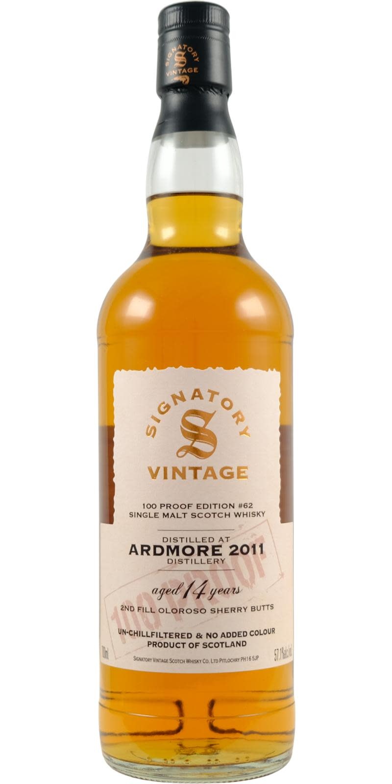 Ardmore 2011 Signatory Vintage - 100 Proof #62 - buy online