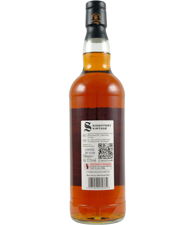 Ben Nevis Ben Nevis 2014 Signatory Vintage - 100 Proof #63