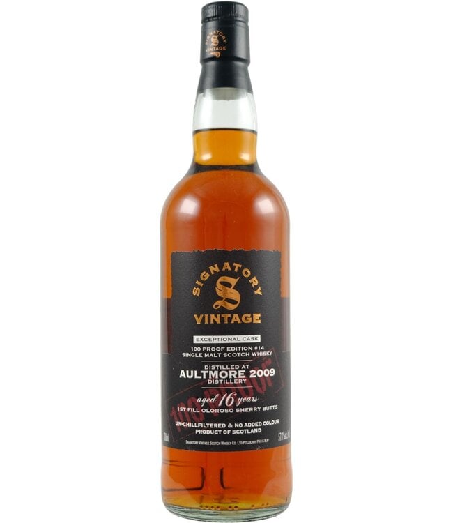 Aultmore Aultmore 2009 Signatory Vintage - Exceptional 100 Proof #14