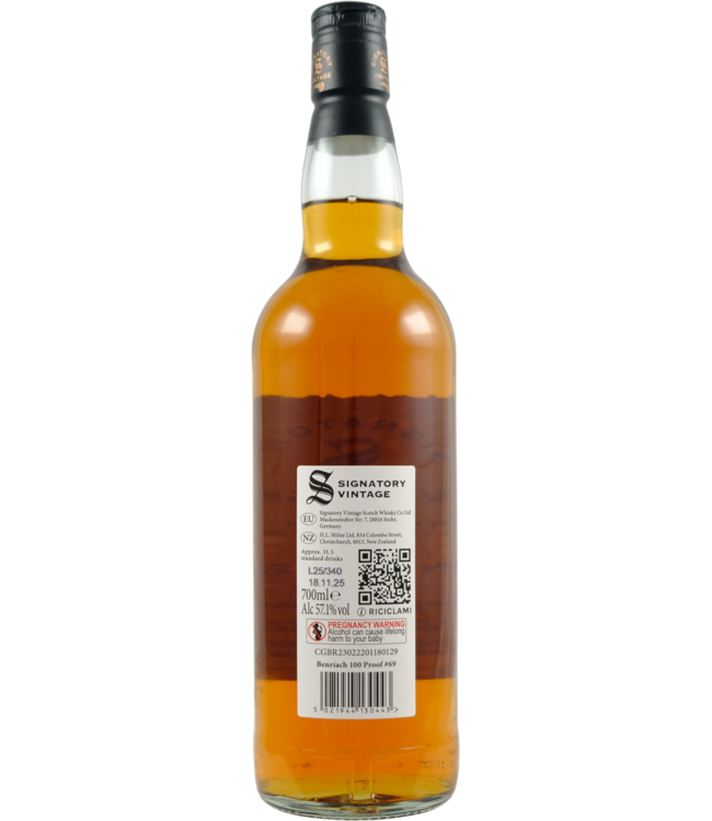 Benriach BenRiach 2013 Signatory Vintage - 100 Proof #69