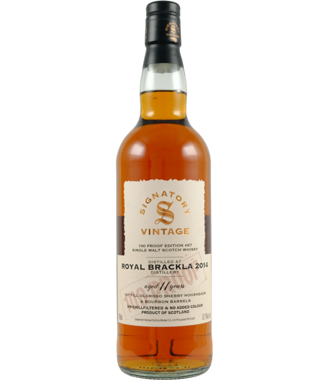 Royal Brackla Royal Brackla 2014 Signatory Vintage - 100 Proof #67