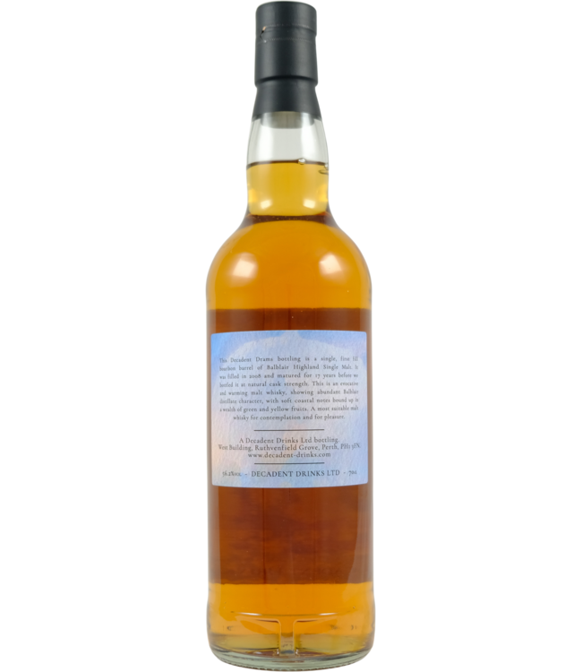 Balblair Balblair 2008 Decadent Drinks