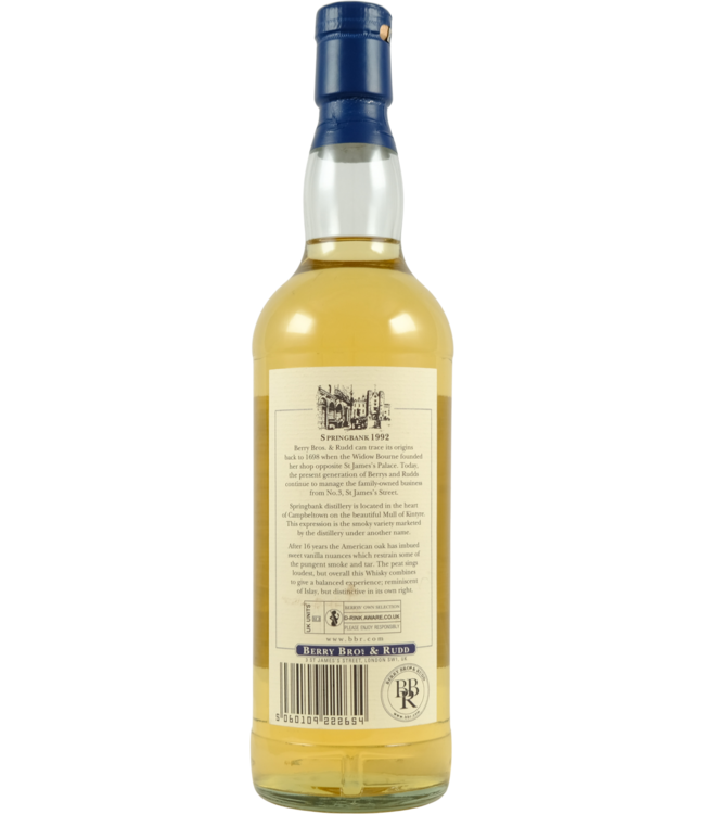 Springbank Springbank 1992 Peat-Smoked - Berry Bros & Rudd