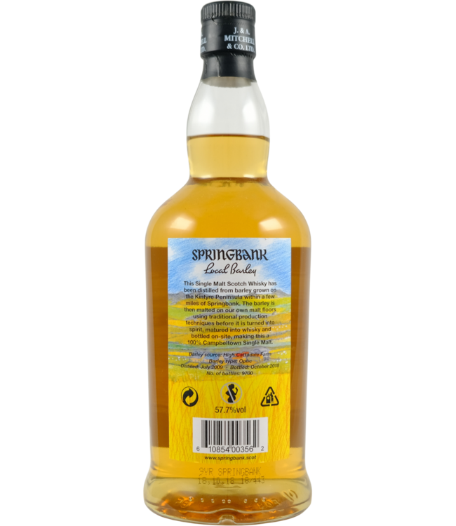 Springbank Springbank 09-year-old Local Barley - Bottled 18.10.2018
