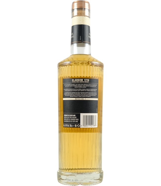Glasgow Distillery 1770 Glasgow 2017 Bourbon Cask Matured Batch  No. 1