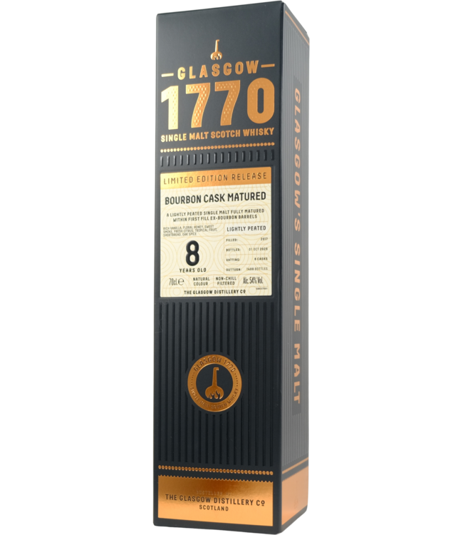 Glasgow Distillery 1770 Glasgow 2017 Bourbon Cask Matured Batch  No. 1