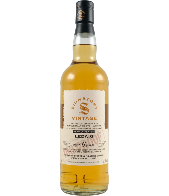 Ledaig Ledaig 2020 Signatory Vintage - 100 Proof #76