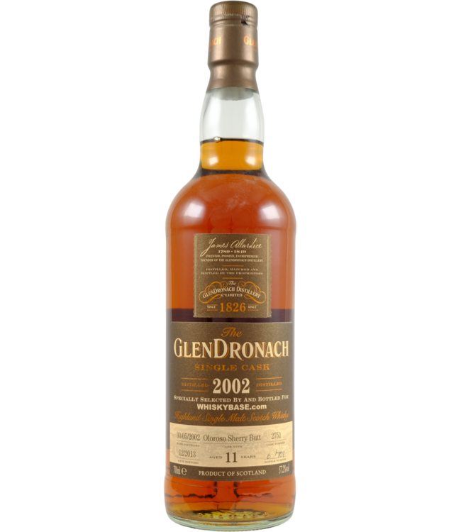 Glendronach Glendronach 2002 bottled for Whiskybase.com