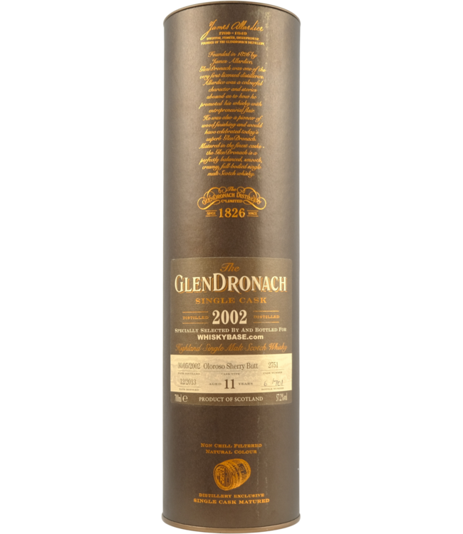 Glendronach Glendronach 2002 bottled for Whiskybase.com