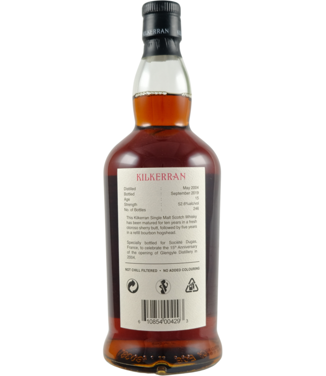 Kilkerran Kilkerran 15-year-old - Bottled for Société Dugas
