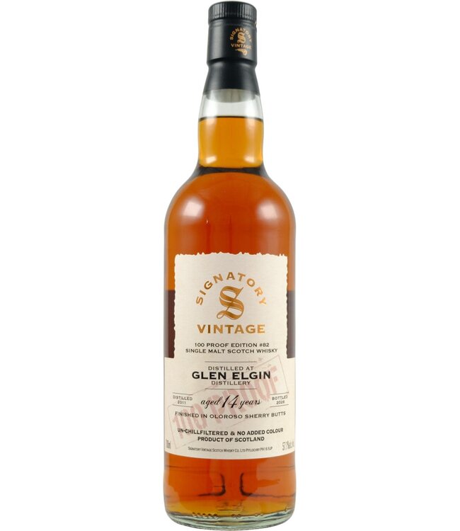 Glen Elgin Glen Elgin 2011 Signatory Vintage  - 100 Proof #82