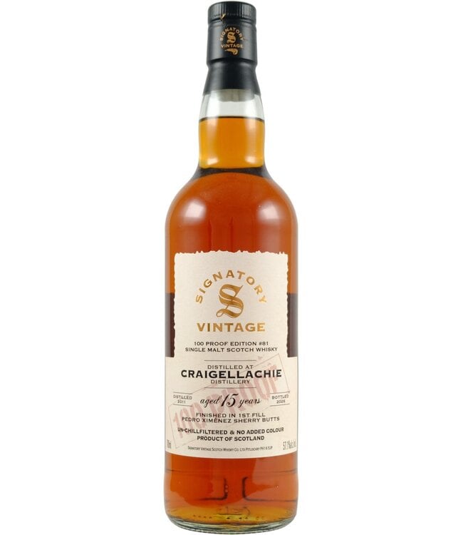 Craigellachie Craigellachie 2011 Signatory Vintage - 100 Proof #81