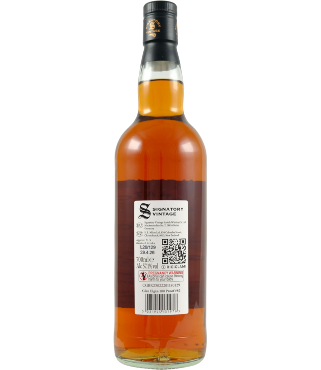 Glen Elgin Glen Elgin 2011 Signatory Vintage  - 100 Proof #82