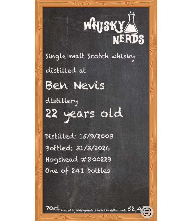 Ben Nevis Ben Nevis 2003 WhiskyNerds