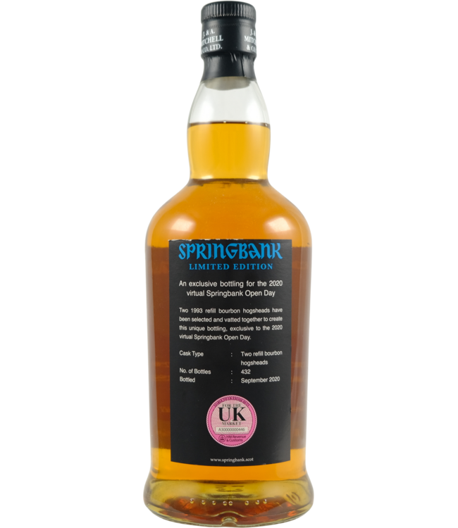 Springbank Springbank 1993 - Virtual Open Day 2020