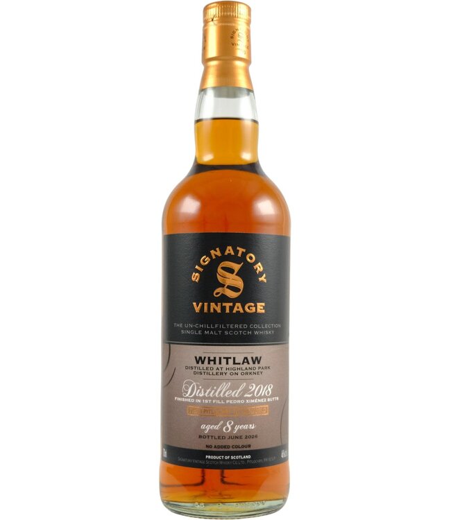 Whitlaw Whitlaw 2018 Signatory Vintage - PX finish