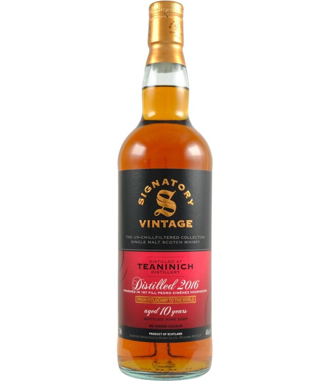 Teaninich Teaninich 2016 Signatory Vintage - PX Finish