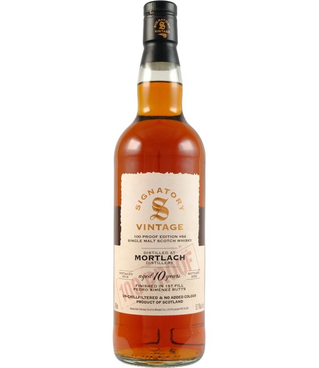 Mortlach Mortlach 2016 Signatory Vintage - 100 Proof #84