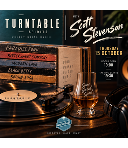 Turntable Spirits Tasting with Scott Stevenson on Thursday 15 October