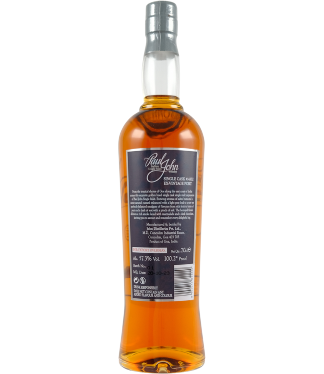Paul John Paul John 2017 bottled for the 30th Anniversary of Bresser & Timmer