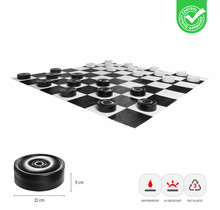 Ubergames – XL Checkers – Taktisches Brettspiel – bis zu 3 Meter – 25 cm Steine ​​– UV-exklusiv, ohne Boden. Klasse und großartig