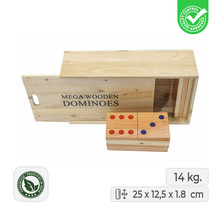 Ubergames XL Domino – Dominospiel in Luxusbox – 14 kg – Ökologisches Hartholz