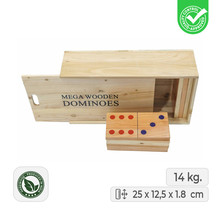 Ubergames XL dominospel in Luxe kist - 14kg - Ecologisch hardhout