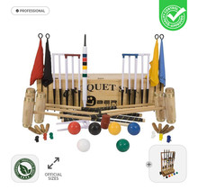 Ubergames - Prachtige 6 persoons Professionele Croquet Set - Engels Tuinspel - Met trolley Klasse en Geweldig