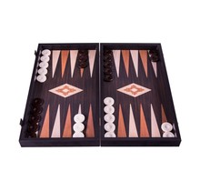 Klein: Wenge Holzdruck Backgammon Spiel - Luxus - 20x12cm