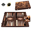 Manopoulos Walnuss Natural Burl Backgammon Spiel mit Pearl Elemente - 30x20 cm