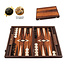 Manopoulos Palisander Crown Cut Backgammon Spiel - 48x30 cm - Wenge & Oak