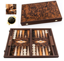 California Burl Hyperluxe Backgammon spel - 48x30 cm