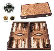 Walnuss Backgammon Set - Luxus - 30x17cm