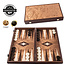 Manopoulos Walnoot Backgammon set - Luxe - 30x17cm - Superluxe