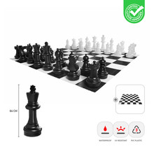 XL Großes Schachspiel - 64 cm - Matte 242x242cm