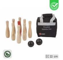 Hölzernes Kegel Set / Bowling- Eco-Holz, In Stabiler Transporttasche