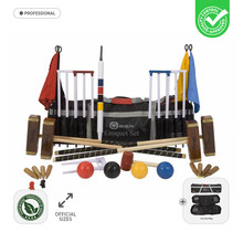 Ubergames - Professional Croquet Set - Engels Tuinspel - 16mm - Officieel - met Luxe Toolkit Tas Top Kwaliteit Klasse en Geweldig